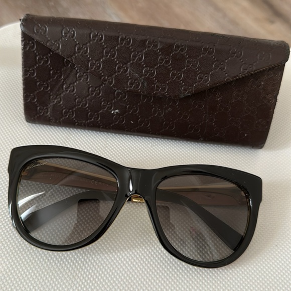 💥❗️GUCCI| GG 3739/S 2ENVK Black Floral Cat Eye Sunglasses❗️💥 - Picture 1 of 14